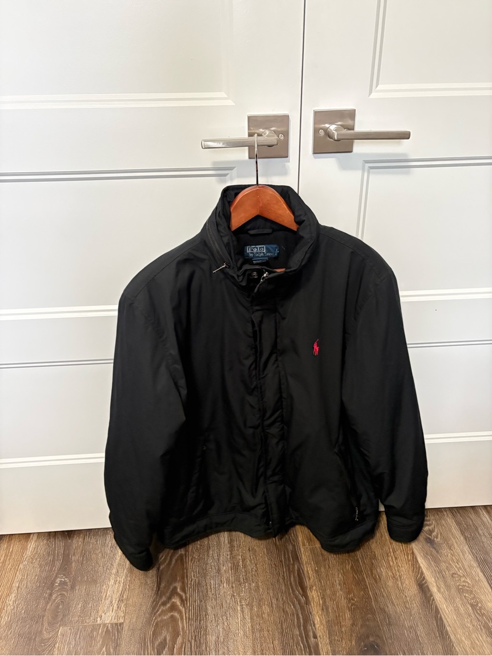 Men’s Polo Ralph Lauren Full Zip/ Snap Button Windbreaker Fleece Lined Jacket L